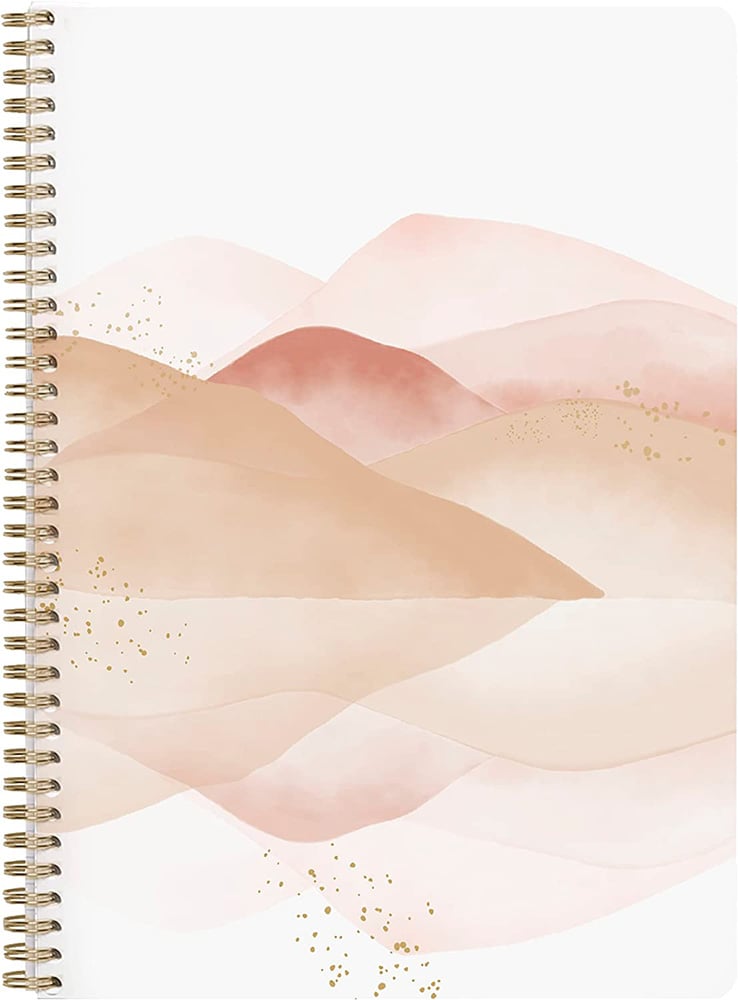 1 Cahier à spirale - Format A4 21 x 29,7 cm - Evanescence - Clairefontaine - 148 pages lignées - Rose poudré - Modèles assortis