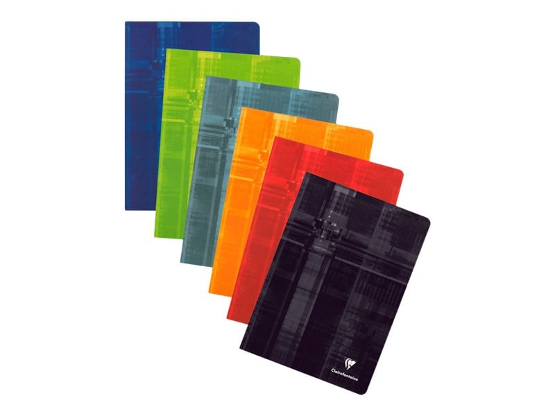 1 cahier - Format A4 21 x 29.7 cm - Clairefontaine - 144 pages petits carreaux - Coloris assortis