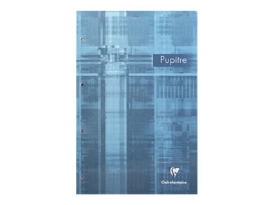 1 bloc-notes - 21 x 31.5 cm - Pupitre - Clairefontaine - 160 pages lignées - Coloris assortis