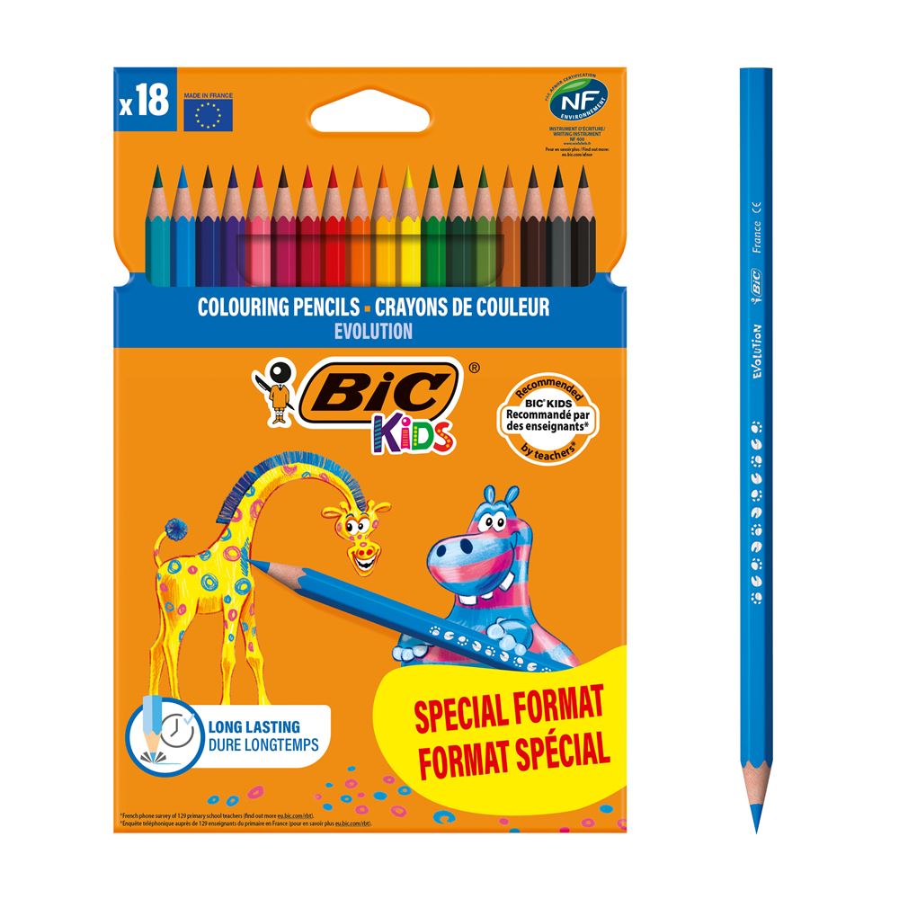 Etui de 18 crayons Bic Kids Evolution