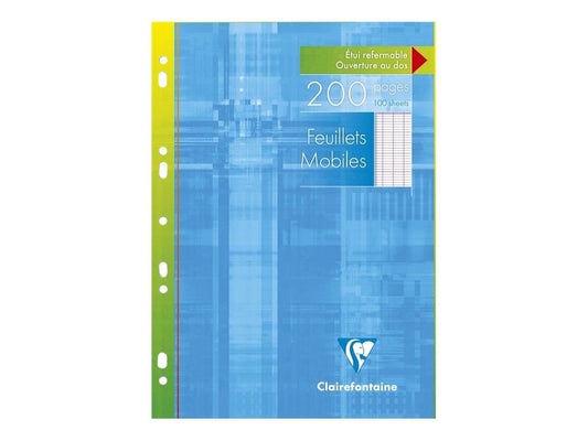 Feuilles simples A4 21 x 29.7 cm - 200 pages grands carreaux - Clairefontaine - 90 g/m² - Blanc