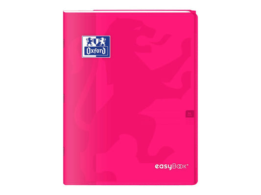 Cahier polypro Oxford - Rose - 24 x 32 cm - Easybook - 96 pages grands carreaux