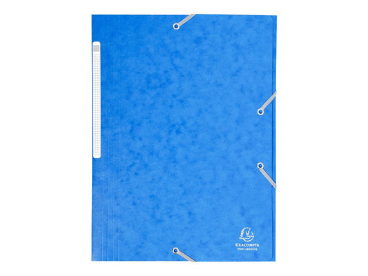 Chemise à élastique 3 rabats A4 - Maxi Capacity - Carton - Exacompta - Bleu