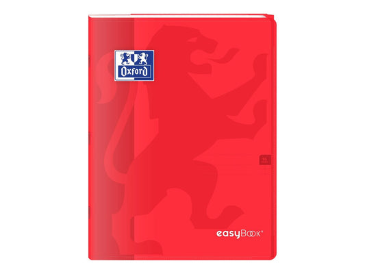 Cahier polypro Oxford - Rouge - 24 x 32 cm - Easybook - 96 pages grands carreaux