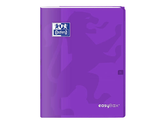 Cahier polypro Oxford - Violet - 24 x 32 cm - Easybook - 96 pages grands carreaux