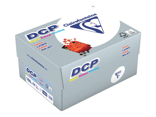 Ramette de papier - 250 feuilles A4 21 x 29.7 cm - 160 g/m² - DCP - Clairefontaine - Blanc