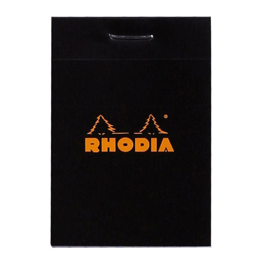 Bloc-notes Rhodia - Noir - 5,2 x 7,5 cm - n°10 - 160 pages 5x5 mm (petits carreaux)