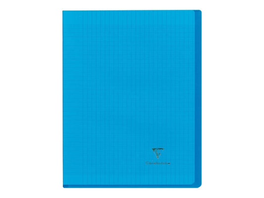 Cahier piqué - 17x22 cm - Koverbook - Clairefontaine - 96 pages grands carreaux - Bleu