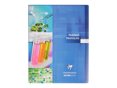 1 cahier de travaux pratiques polypro - 24 x 32 cm - Koverbook - Clairefontaine - 64 pages - Coloris assortis