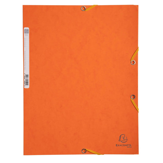 Chemise à élastique 3 rabats A4 carton Exacompta - Orange - Nature Future
