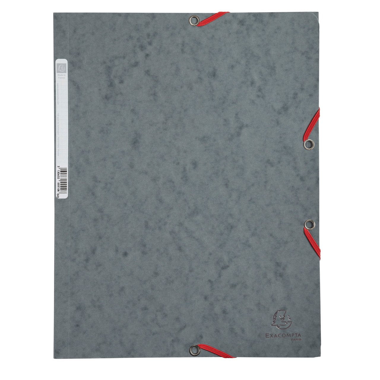 Chemise à élastique 3 rabats A4 carton Exacompta - Gris - Nature Future