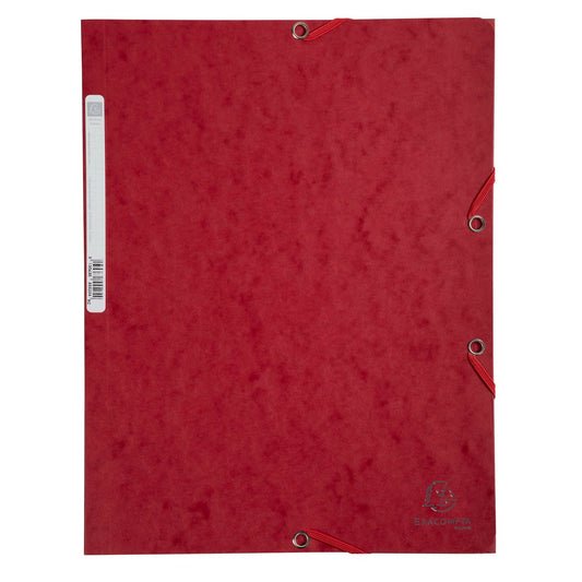 Chemise à élastique 3 rabats A4 carton Exacompta - Cerise - Nature Future