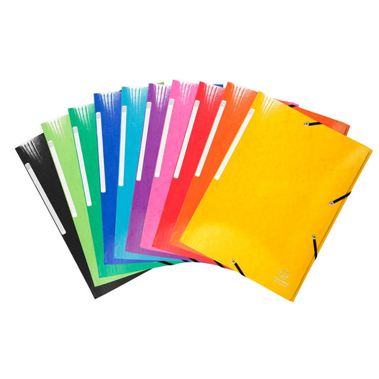 1 chemise à élastique 3 rabats- Exacompta - A4 - Iderama - Carton - Modèles aléatoires