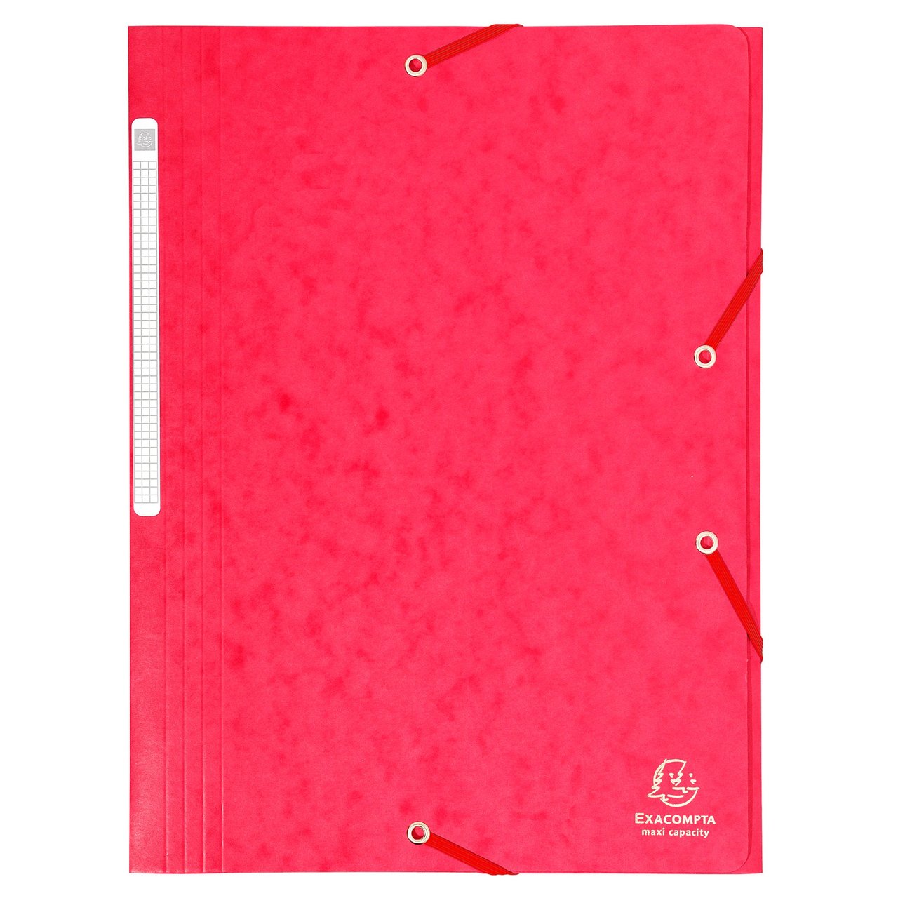 Chemise à élastique 3 rabats A4 - Maxi Capacity - Carton - Exacompta - Rouge