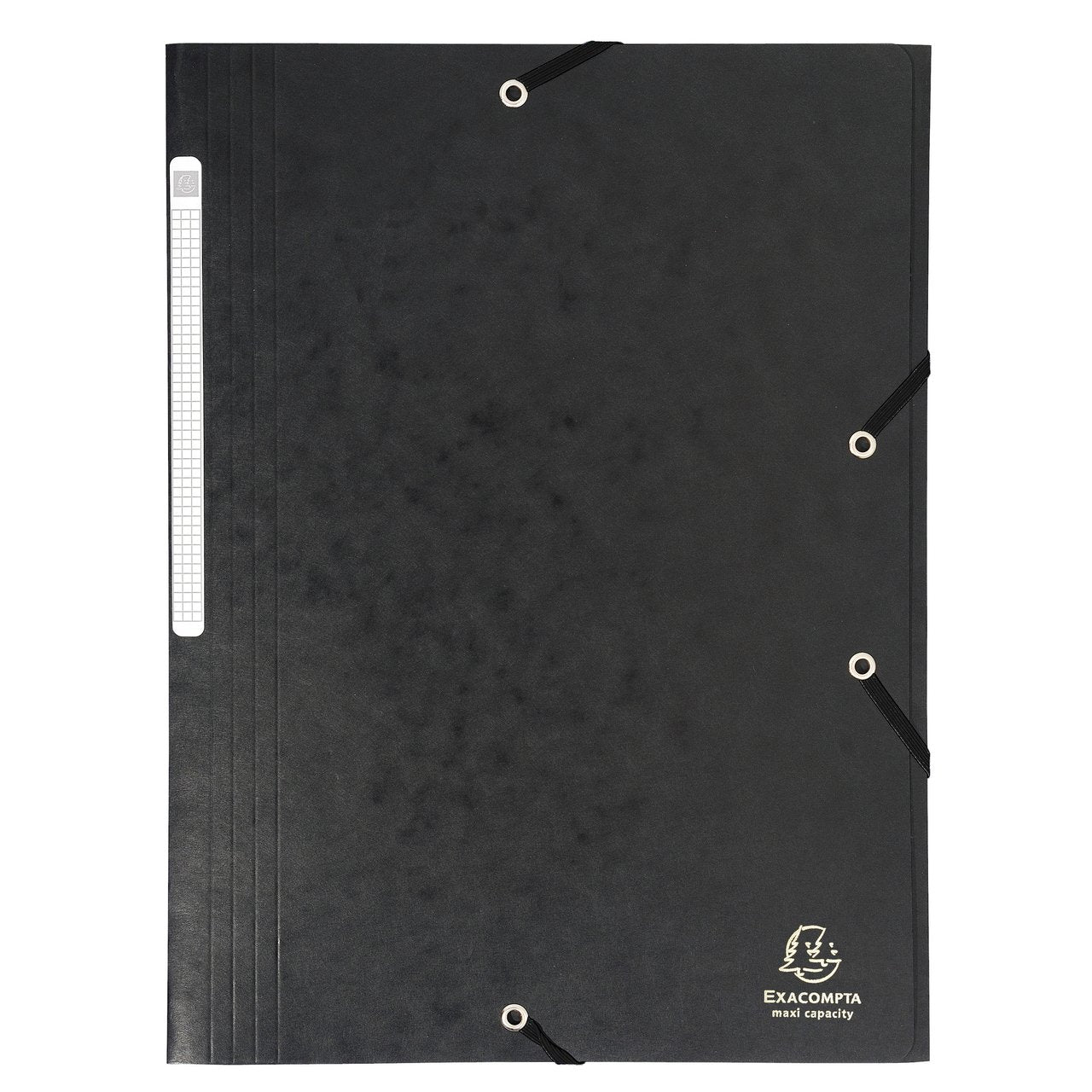 Chemise à élastique 3 rabats A4 - Maxi Capacity - Carton - Exacompta - Noir