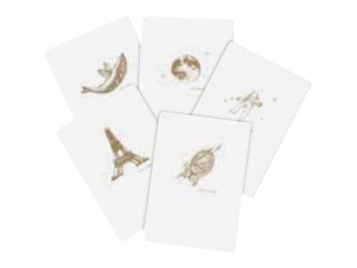 1 carnet - Format A5 14.8 x 21 cm - Flying Spirit White - Clairefontaine - 96 pages lignées - Designs assortis