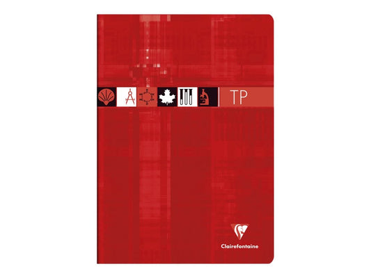 1 cahier de travaux pratiques - Format A4 21 x 29.7 cm - Clairefontaine - 120 pages unies - Coloris assortis