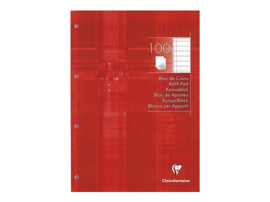 Bloc de feuilles simples A4 21 x 29.7 cm - 200 pages lignées et unies - Travaux Pratiques - Clairefontaine - 90 g/m² - Blanc