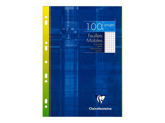 Feuilles simples A4 21 x 29.7 cm - 100 pages petits carreaux - Clairefontaine - 90 g/m² - Blanc