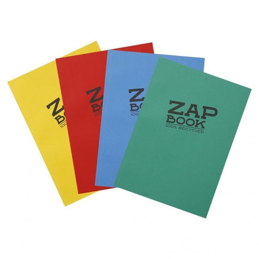 1 cahier de dessin - Format A5 14.8 x 21 cm - Zap Book - Clairefontaine - 160 pages unies - Coloris assortis