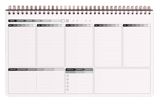 Cahier Clairefontaine - Tabac - A4 29,7 x 17 cm - My weekly planner Age Bag - 120 pages dot détachables