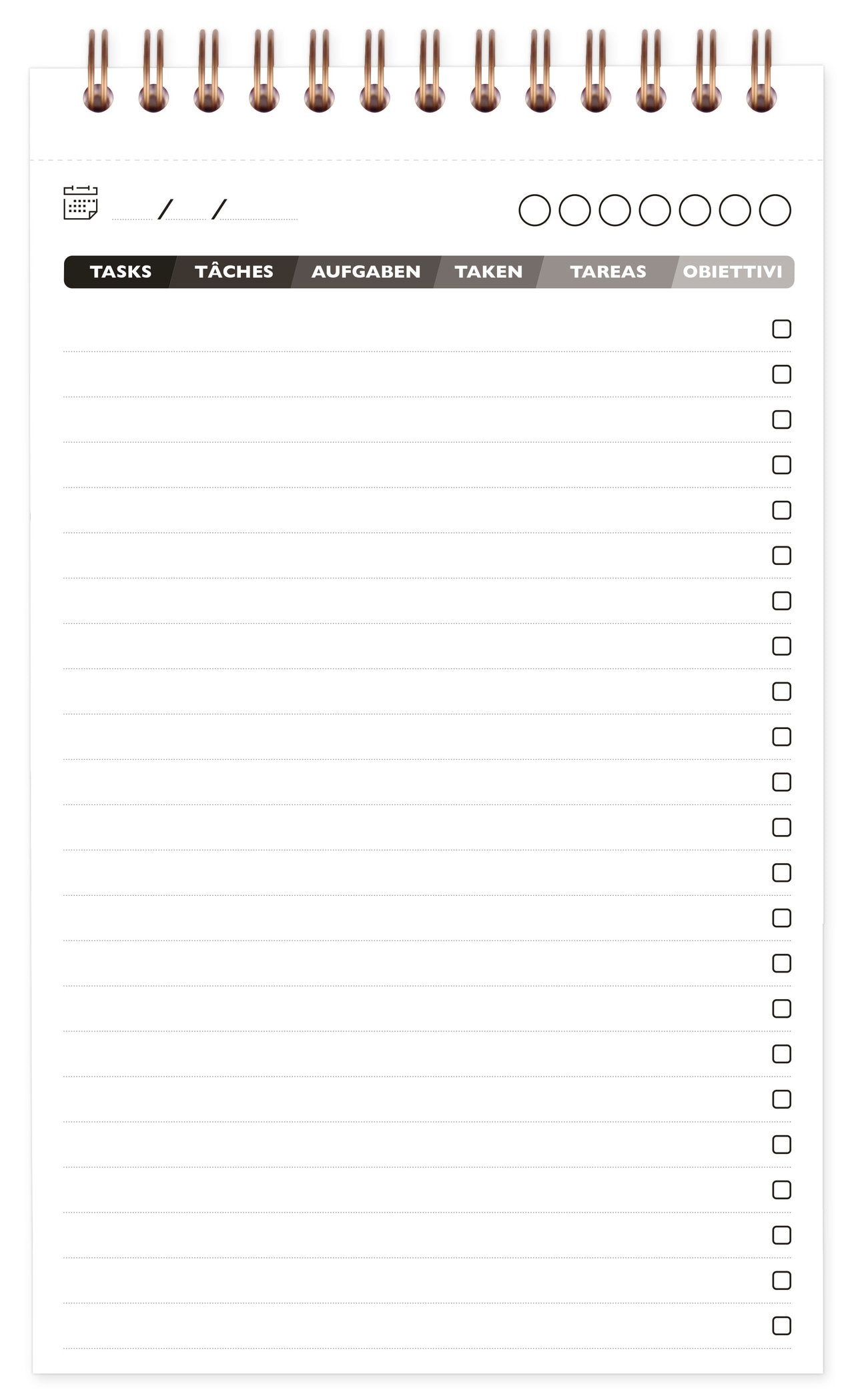 Bloc de bureau Clairefontaine - Tabac - 12 x 20 cm - My task manager Age Bag - 250 pages détachables