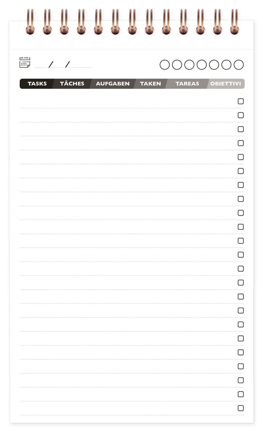 Bloc de bureau Clairefontaine - Noir - 12 x 20 cm - My task manager Age Bag - 250 pages détachables