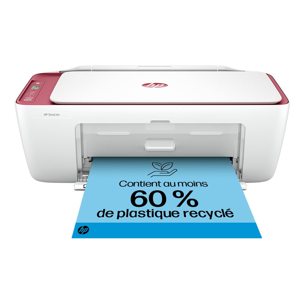 Imprimante multifonction HP DeskJet 2823e Blanc et rose Eligible à Instant Ink