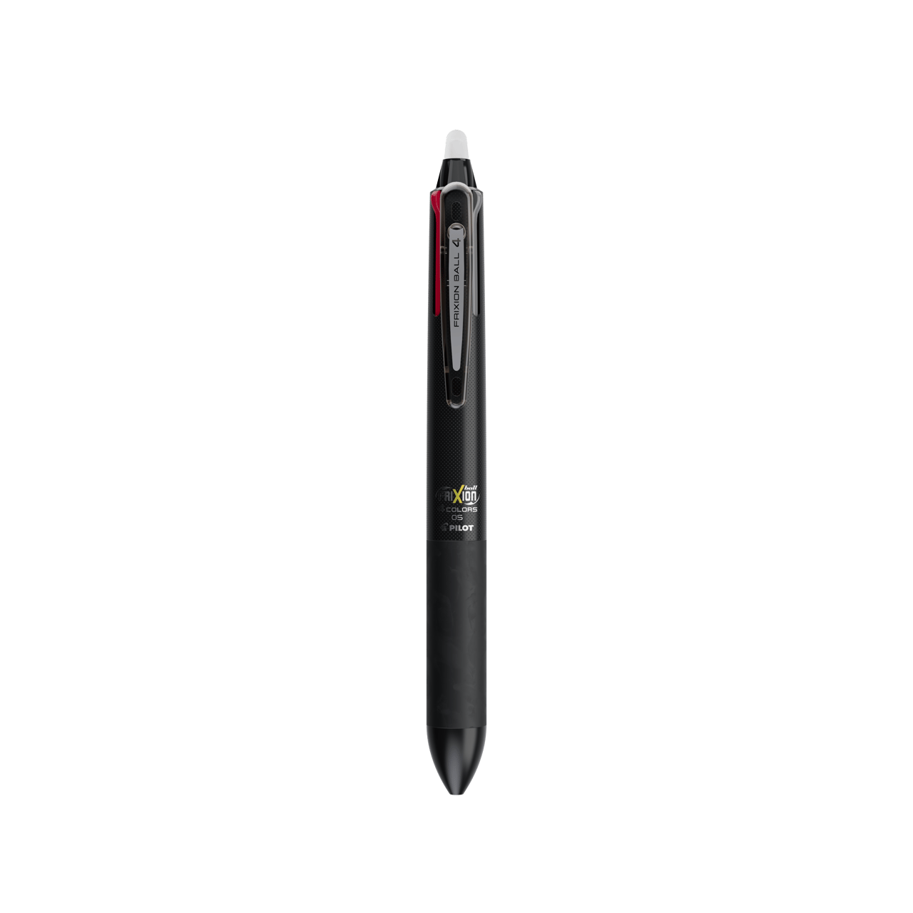 Stylo roller effaçable et rechargeable Pilot - FriXion Ball - 4 couleurs noir / bleu / rouge / vert - Pointe fine - Corps noir