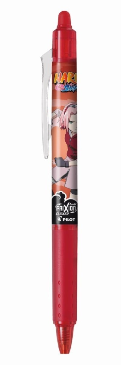 Stylo roller effaçable Pilot - Frixion Ball Clicker Naruto - Rouge - Pointe moyenne