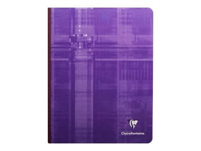 1 cahier broché - 17 x 22 cm - Clairefontaine - 192 pages petits carreaux - Coloris assortis