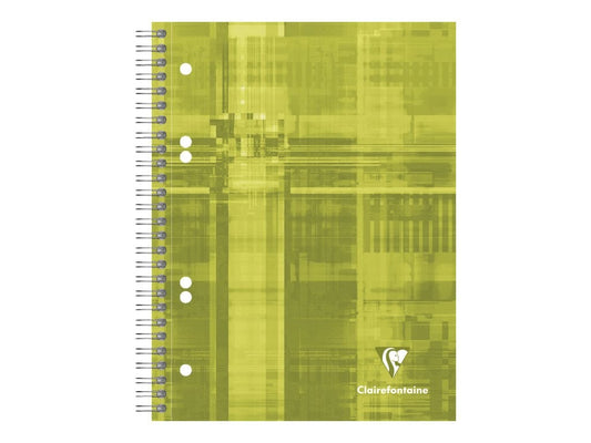 1 cahier à spirales - Format A5 14.8 x 21 cm - Bind'o block - Clairefontaine - 180 pages petits carreaux - Coloris assortis