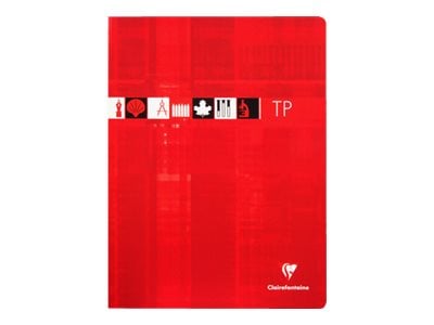 1 cahier de travaux pratiques - 24 x 32 cm - 120 pages grands carreaux - Coloris assortis