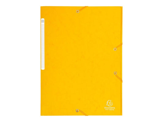 Chemise à élastique 3 rabats A4 - Maxi Capacity - Carton - Exacompta - Jaune