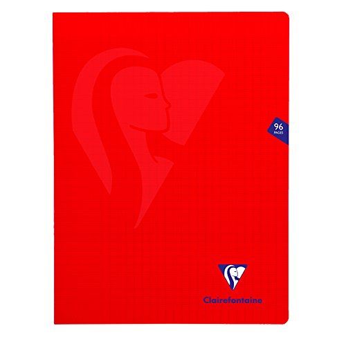 Cahier de 96 pages Seyès Clairefontaine Mimesys 24 x 32 cm Rouge