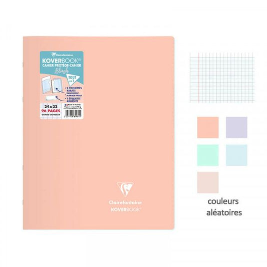Cahier grand format Clairefontaine Blush 24 x 32 cm 96 pages Séyès Modèle aléatoire