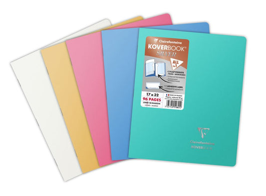 Cahier grand format Clairefontaine Koverbook A5 96 pages 24 x 32 cm SY Argent