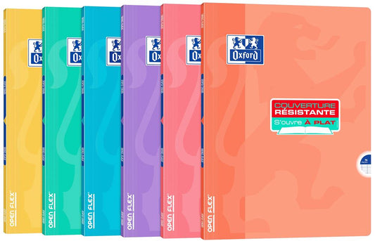 Cahier grand format Oxford OpenFlex Pastel 24 x 32 cm Grands Carreaux Sieyès 96 Pages Modèle aléatoire