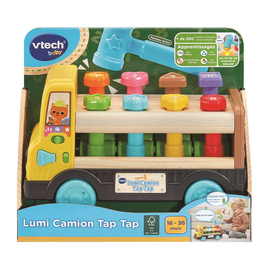 Jeu d'éveil Vtech Baby Lumi Camion Tap Tap Jouet avec prtie Bois Certifié FSC
