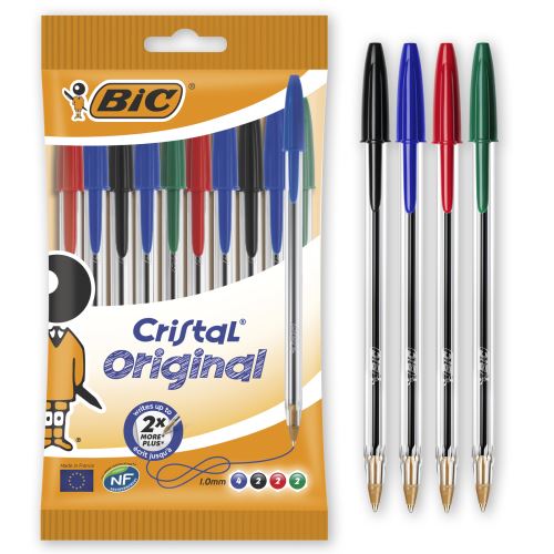Lot de 10 stylos à bille Bic Cristal