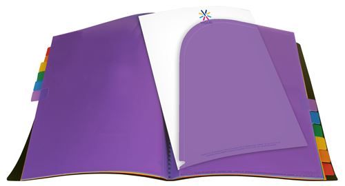 Protège-documents Viquel 24 vues avec 12 onglets Rainbow Class
