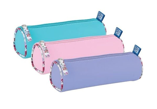 Trousse rond Oxford Floral Pastel 1 compartiment Modèle aléatoire
