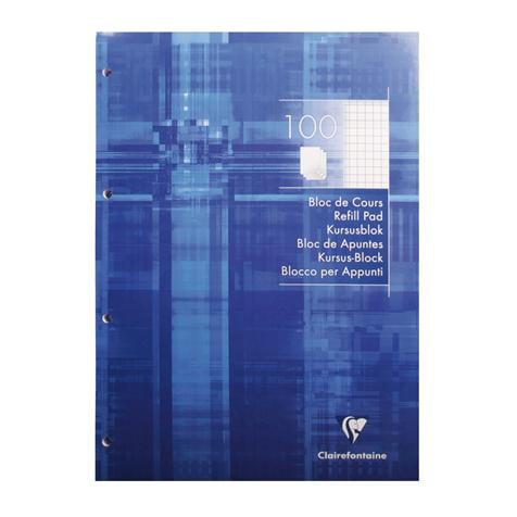 Bloc de feuilles simples A4 21 x 29.7 cm - 200 pages petits carreaux - Clairefontaine - 90 g/m² - Blanc