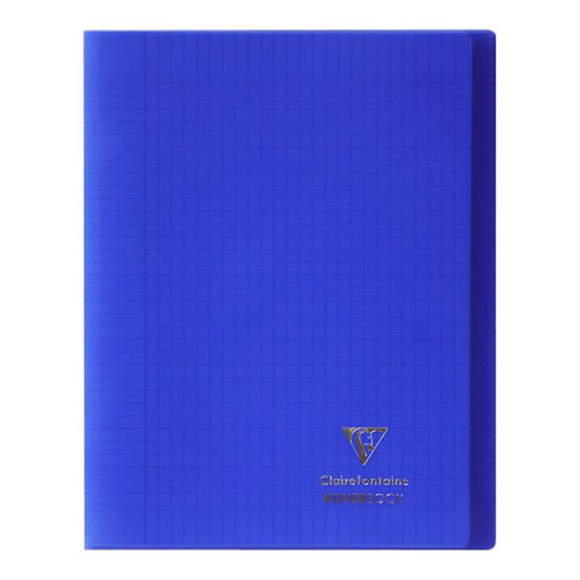 Cahier polypro - 24 x 32 cm - Koverbook - Clairefontaine - 96 pages grands carreaux - Bleu marine