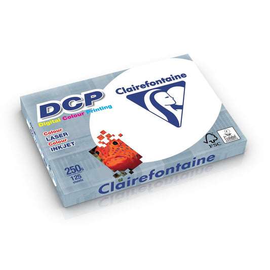 Ramette de papier - 125 feuilles A4 21 x 29.7 cm - 250 g/m² - DCP - Clairefontaine - Blanc