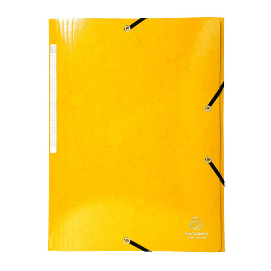 Chemise à élastique 3 rabats A4 - Maxi Capacity - Carton - Exacompta - Jaune