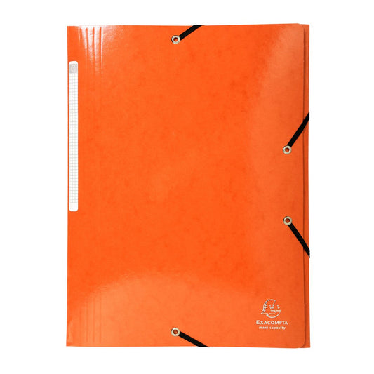Chemise à élastique 3 rabats A4 - Maxi Capacity - Carton - Exacompta - Orange