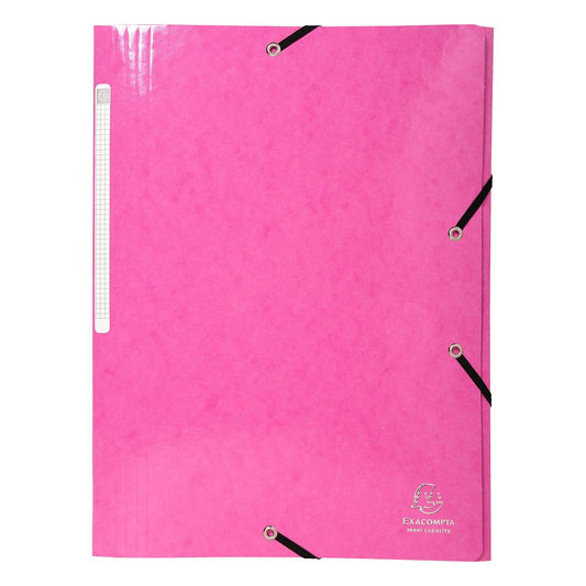 Chemise à élastique 3 rabats A4 - Maxi Capacity - Carton - Exacompta - Rose