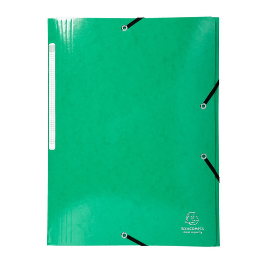Chemise à élastique 3 rabats A4 - Maxi Capacity - Carton - Exacompta - Vert foncé