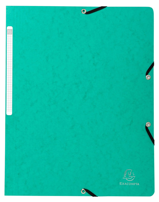 Chemise à élastique sans rabat A4 - Carton - Exacompta - Vert